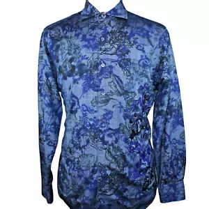 PRECIOSA Camisa Deportiva Robert Graham Edición Limitada Lake Lisan Talla M Floral Azul - Imagen 1 de 12