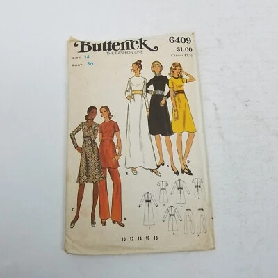 Butterick Sewing Pattern 6409 Belted Romper Jumpsuit Womens 14 Bust 36 Outfit - Image 1 of 4
