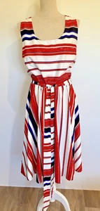 City Chic Dress - Size XL(22) - Striped Fit and Flare Retro Style - Picture 1 of 12
