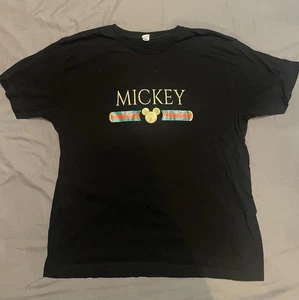 Disney Mickey Mouse Themed Black T-Shirt Men's Size XL - Picture 1 of 6