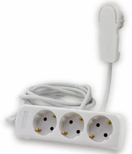 REV Steckdosenleiste Smart, 3-fach, mit Flachstecker, 2 m, weiß - Bild 1 von 1