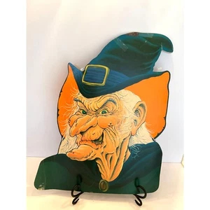 Das Beste! Vintage Halloween Hexe Stanzung; große Halloween Papier Deko - Bild 1 von 9