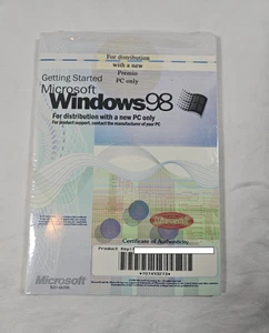 Windows 98 1st Ed. Getting Started Manual With COA & License Product Key - NO CD - Picture 1 of 3