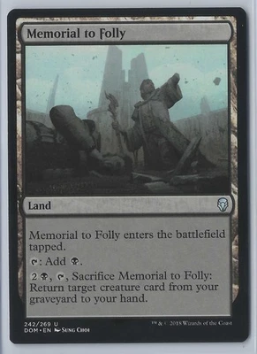 MTG Magic the Gathering Dominaria #242 Memorial to Folly - Image 1 of 2