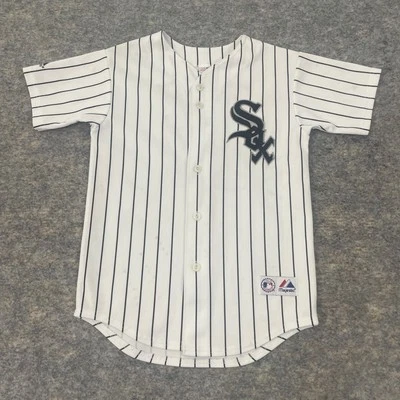 Majestic Ken Griffey Jr Chicago White Sox Jersey #17 Youth M Pinstripe MLB - Image 1 of 4