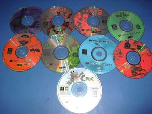 9 Sega Saturn DISC ONLY Untested lot! Virtua Cop 1 & 2 Croc ID4 Scorcher - Picture 1 of 5