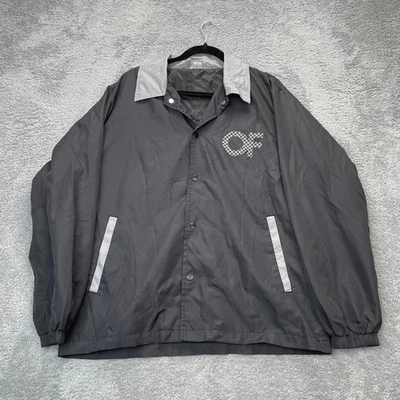 Odd Future Jacket Mens Medium Black Windbreaker Coat Full Zip Hip Hop Music Rap  - Image 1 of 4