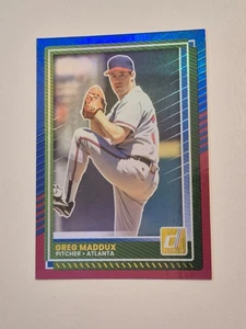 2025 Panini Donruss Baseball Greg Maddux #9 Red & Blue Parallel Atlanta Braves - Picture 1 of 3