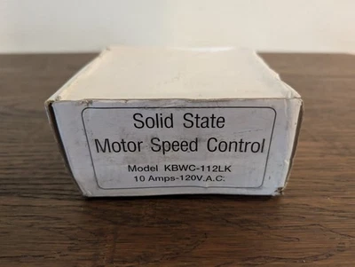 KB Electronics KBWC-112LK Solid State Motor Speed Control - NEW - Image 1 of 4