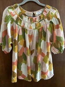 THML KRISTA ABSTRACT MULTI COLOR SHORT SLEEVE Size L - Bild 1 von 8