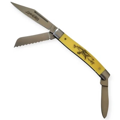 2016 "Schrade" 3 Blade Pocket Knife ~ Limited Edition with Deer on Handle 890TY - Image 1 of 4