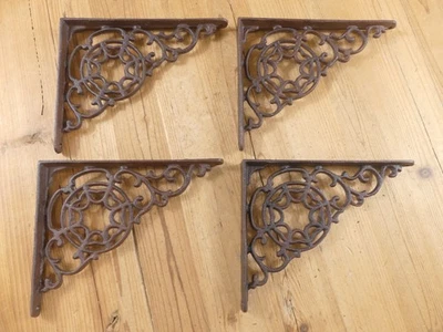 4 Shelf Brackets Spider Shelf Decor Spider Web Shelving Corbels Rustic Braces - Image 1 of 4