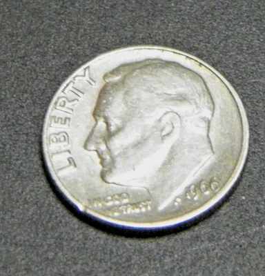 1966 Roosevelt Dime - No Mint Mark Error - Circulated - Image 1 of 4