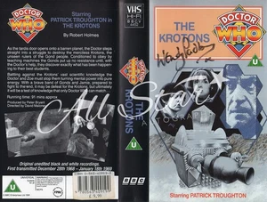 DOCTOR WHO - The Krotons VHS Cover Signed by Wendy Padbury 01 (SCHT) - Picture 1 of 1