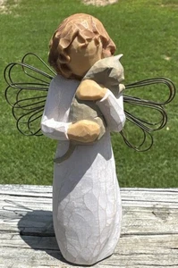Willow Tree With Affection 2003 Demdaco Susan Lordi Angel Girl Cat Love Figure - Picture 1 of 6