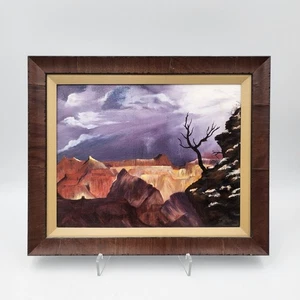 Painting Landscape Artist Signed Original Grand Canyon Southwest Framed 17"x14" - Picture 1 of 14