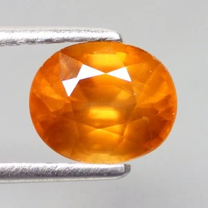 4,00 ct gut gewähltes Feuer oval (8 x 7 mm) 100 % natürlicher gelblich orangefarbener Zirkon - Bild 1 von 7