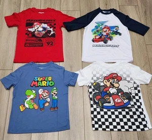 Nintendo Super Mario Kart Graphic Tees Shirts Lot Of 4 Kids L (10/12) - Picture 1 of 7