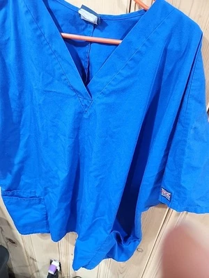 Cherokee Scrub Top Lot Xxl Red, Blue, Grey, White 8 Tops Total Great Price - Image 1 of 4