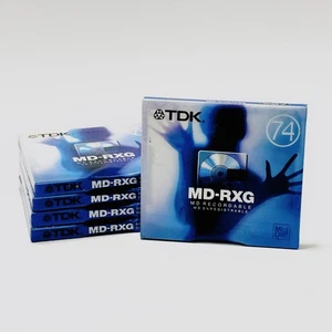 TDK MD-RXG 74 Recordable Minidiscs x5 New & Sealed - Picture 1 of 2