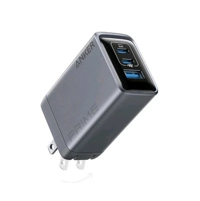 Anker Prime Charger 100W USB C 3-Ports GaN Adapter Foldable for Mac/iPad/Galaxy - Image 1 of 4