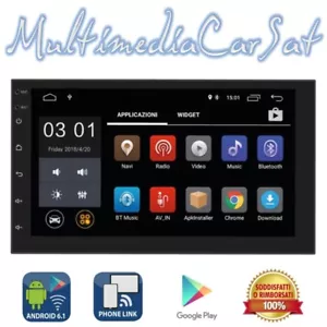 Phonocar VM001E Autoradio Doppio Din Android Mirror Link GPS Vivavoce NoDVD - Foto 1 di 4