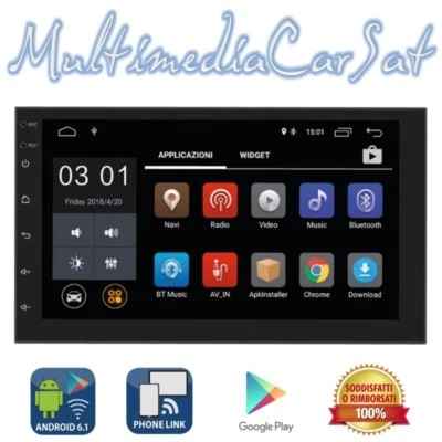 Phonocar VM001E Autoradio Doppio Din Android Mirror Link GPS Vivavoce NoDVD - Immagine 1 di 4