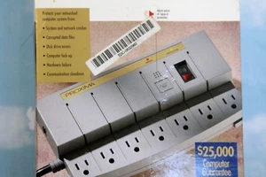 Proxima Network-Grade Surge Protector 7-Outlet 6ft 15A 330V 720J EMI Gray S500 - Picture 1 of 5