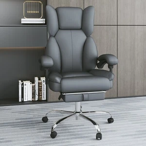 Big and Tall Executive Office Chair with Retractable Footrest and Armrest - Picture 1 of 22