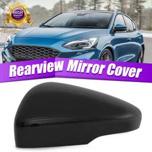 Tapa de repuesto de tapa de espejo retrovisor lateral izquierdo negro brillante para Ford Focus 2019-24; - Imagen 1 de 10