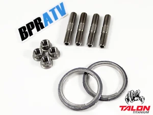 Can-Am Outlander Max 1000 Exhaust Repair Kit BPRATV Titanium Studs Nuts Gaskets - Picture 1 of 24