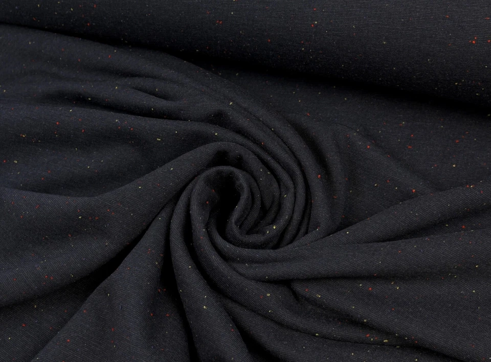 SWEAT Stoff Sweatshirt COSY COLOR Navy bunt gesprenkelt EUR 19,98/m - Bild 1 von 1