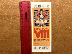 Miami Dolphins - Super Bowl VIII - Slim Jim - Replica Ticket - Top Zustand - Bild 1 von 2