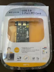 Belkin USB 2.0 3 Port PCI Card -NEW - Picture 1 of 2