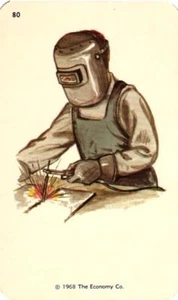 1968 Kindergarten Flash Card Welder #80 Economy Co. Smash Book Scrapbook - Picture 1 of 1