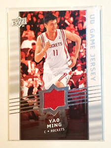 Yao Ming 2008-09 Upper Deck UD Game Used Jersey Patch GA-YM card Houston Rockets - Picture 1 of 3