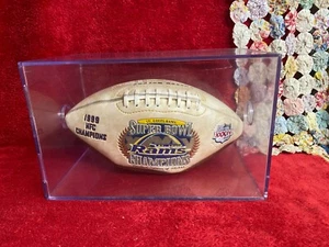 Limited Edition 2000 Super Bowl Champions St. Louis Rams Football w Plastic Case - Picture 1 of 9