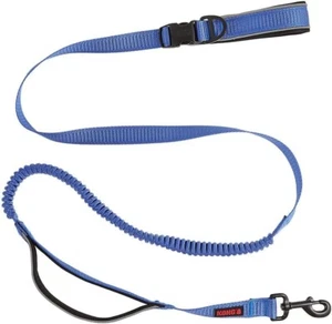KONG GUINZAGLIO MANI LIBERE RESISTENTE ALLA MASTICAZIONE CON ELASTICO AMMORTIZZANTE - Blu - 6 LUNGHI - Foto 1 di 1
