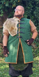 Medieval Costume Gambeson, Quilted Gambeson Costume, Padded Gambeson - Picture 1 of 5