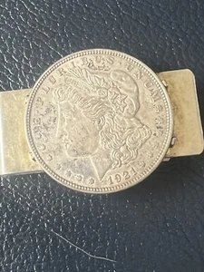 1921 one dollar coin money clip. - Picture 1 of 7