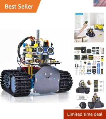 Interactive 2 in 1 Mini Tank Robot Kit: Coding & Robotics for Teens and Adults - Image 1 of 4