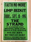 Faith No More Limp Bizkit Vintage Concert Poster Block Print The Strand 1990S