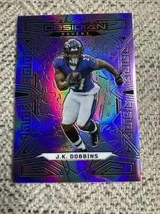 2023 Panini Obsidian #6 J.K. DOBBINS Electric Etch Purple Flood FOTL #/13 - Picture 1 of 10
