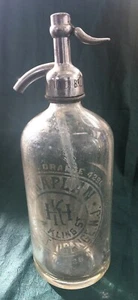 RARE SELTZER BOTTLE H.KAPLAN  bklyn.n.y  - Picture 1 of 9