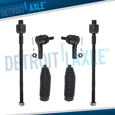 6pc Inner and Outer Tie Rod End Kit for 1996-2004 Infiniti QX4 Nissan Pathfinder - Image 1 of 4