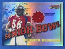 2001 Bowman Chrome Senior Bowl Refractor Patch Derrick Burgess RC Rookie BCR-DBU