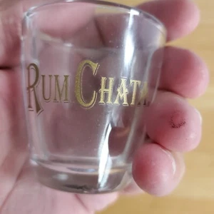 RUM CHATA/SHOT -A- CHATA 2" Shot Glass Divided Split Serve Barware - Picture 1 of 6