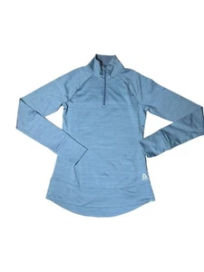 Pullover REEBOK para mujer XS manga larga 1/4 cremallera agujeros para los pulgares peso medio correr - Imagen 1 de 7