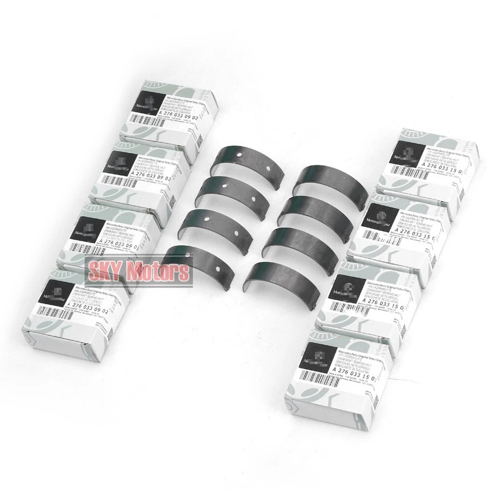 8x Main Bearings Set For Mercedes-Benz C43 E43 AMG S320 W205 W166 M276 3.0L 3.5L - Image 1 of 4