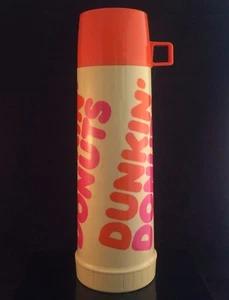 KING-SEELEY DUNKIN DONUTS 13 INCH VTG LOGO COFFEE TEA TRAVEL THERMOS - RARE - Picture 1 of 8